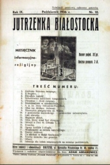 Jutrzenka Białostocka 1936, R.9, nr 10 (październik)