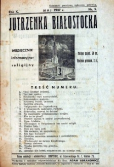 Jutrzenka Białostocka 1937, R.10, nr 5 (maj)