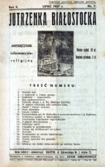 Jutrzenka Białostocka 1937, R.10, nr 7 (lipiec)