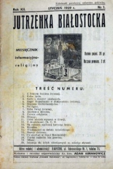 Jutrzenka Białostocka 1939, R.12, nr 1 (styczeń)