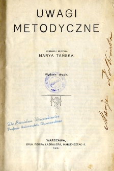 Uwagi metodyczne