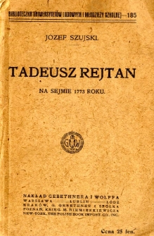 Tadeusz Rejtan na sejmie 1773 roku
