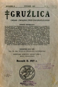 Gruźlica 1927 R.2 nr 1