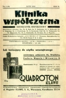 Klinika Współczesna 1934 R.2 nr 2