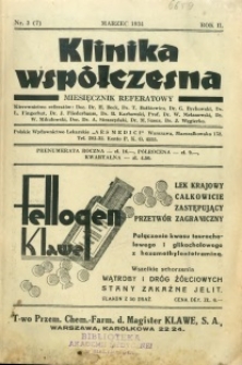 Klinika Współczesna 1934 R.2 nr 3