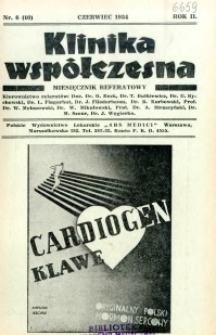 Klinika Współczesna 1934 R.2 nr 6