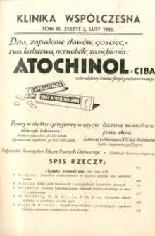 Klinika Współczesna 1935 R.3 nr 2
