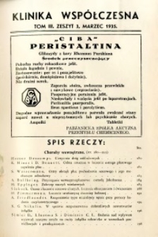 Klinika Wsp&oacute;łczesna 1935 R.3 nr 3