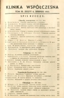 Klinika Wsp&oacute;łczesna 1935 R.3 nr 8
