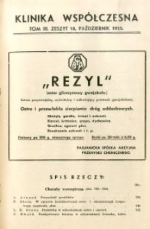 Klinika Wsp&oacute;łczesna 1935 R.3 nr 10