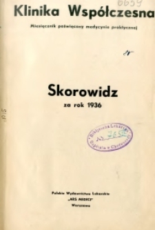 Klinika Wsp&oacute;łczesna 1936 : skorowidz