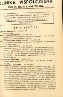 Klinika Wsp&oacute;łczesna 1936 R.4 nr 3