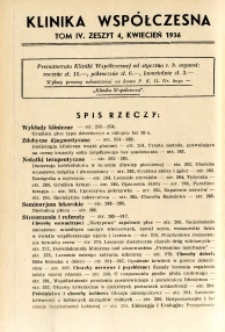 Klinika Współczesna 1936 R.4 nr 4