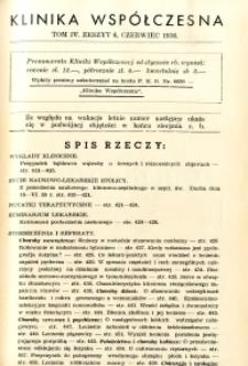 Klinika Wsp&oacute;łczesna 1936 R.4 nr 6