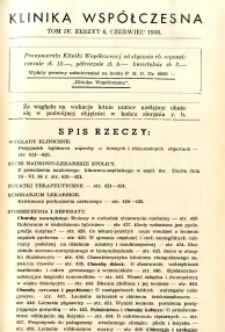 Klinika Współczesna 1936 R.4 nr 6