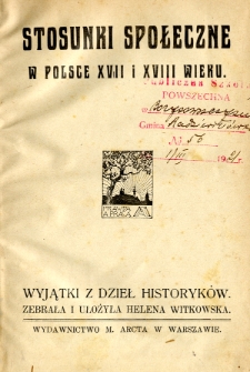 Stosunki społeczne w Polsce XVII i XVIII wieku