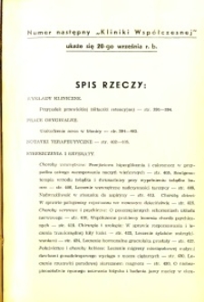 Klinika Wsp&oacute;łczesna 1937 R.5 nr 7-8
