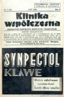 Klinika Wsp&oacute;łczesna 1938 R.6 nr 2