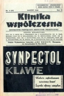 Klinika Wsp&oacute;łczesna 1938 R.6 nr 3
