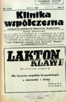 Klinika Wsp&oacute;łczesna 1938 R.6 nr 5