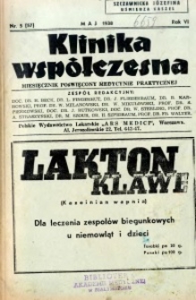Klinika Współczesna 1938 R.6 nr 5
