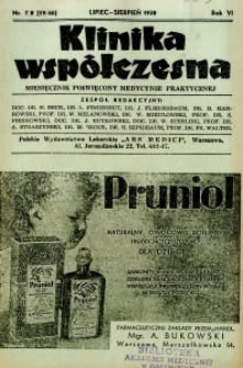 Klinika Wsp&oacute;łczesna 1938 R.6 nr 7-8