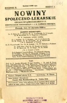 Nowiny Społeczno-Lekarskie 1928 R.2 nr 2