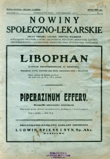 Nowiny Społeczno-Lekarskie 1928 R.2 nr 19