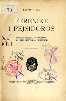 Ferenike i Pejsidoros : opowieść kulturalno-obyczajowa na tle igrzysk olimpijskich