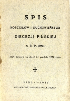 Spis Kościołów i Duchowieństwa Diecezji Pińskiej w Rzeczypospolitej Polskiej 1935