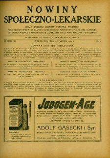 Nowiny Społeczno-Lekarskie 1929 R.3 nr 2