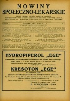 Nowiny Społeczno-Lekarskie 1929 R.3 nr 3