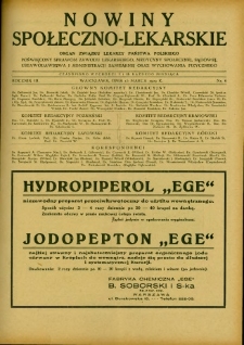 Nowiny Społeczno-Lekarskie 1929 R.3 nr 6
