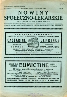 Nowiny Społeczno-Lekarskie 1929 R.3 nr 24