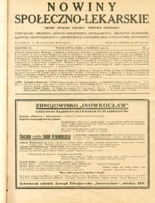 Nowiny Społeczno-Lekarskie 1930 R.4 nr 4