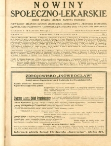 Nowiny Społeczno-Lekarskie 1930 R.4 nr 4
