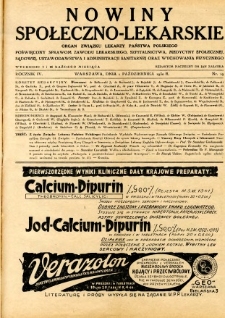 Nowiny Społeczno-Lekarskie 1930 R.4 nr 19