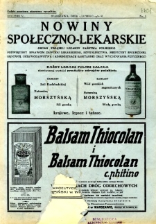 Nowiny Społeczno-Lekarskie 1931 R.5 nr 3