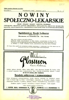 Nowiny Społeczno-Lekarskie 1931 R.5 nr 15-16