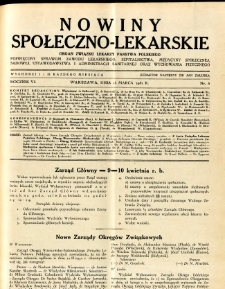 Nowiny Społeczno-Lekarskie 1932 R.6 nr 6