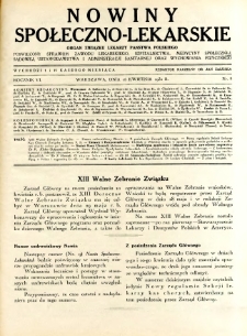 Nowiny Społeczno-Lekarskie 1932 R.6 nr 8