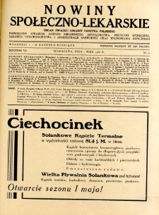 Nowiny Społeczno-Lekarskie 1932 R.6 nr 9