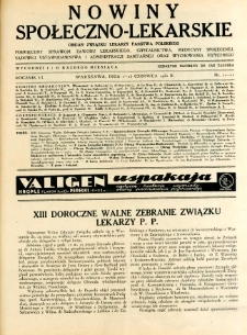Nowiny Społeczno-Lekarskie 1932 R.6 nr 11-12