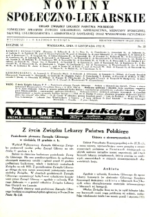 Nowiny Społeczno-Lekarskie 1932 R.6 nr 22
