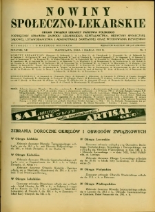 Nowiny Społeczno-Lekarskie 1933 R.7 nr 5