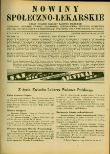 Nowiny Społeczno-Lekarskie 1933 R.7 nr 6