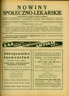 Nowiny Społeczno-Lekarskie 1933 R.7 nr 10