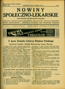 Nowiny Społeczno-Lekarskie 1934 R.8 nr 6