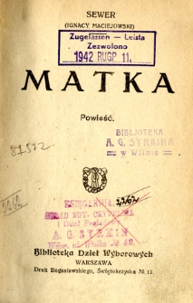 Matka : powieść