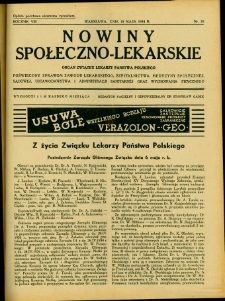 Nowiny Społeczno-Lekarskie 1934 R.8 nr 10